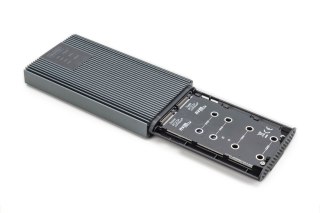 DIGITUS Obudowa/Stacja klonująca USB 3.1 Typ C na dyski SSD M.2 NVMe 20 Gbps aluminiowa, beznarzędziowa