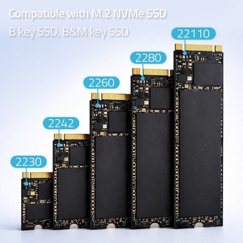 Qoltec QOLTEC STACJA DOKUJĄCA SSD M.2 NVME | PCIE | USB-C | 20GB/S | DUAL 2X8TB | KLONOWANIE OFFLINE