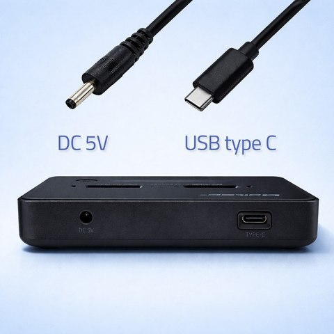 Qoltec QOLTEC STACJA DOKUJĄCA SSD M.2 NVME | PCIE | USB-C | 20GB/S | DUAL 2X8TB | KLONOWANIE OFFLINE
