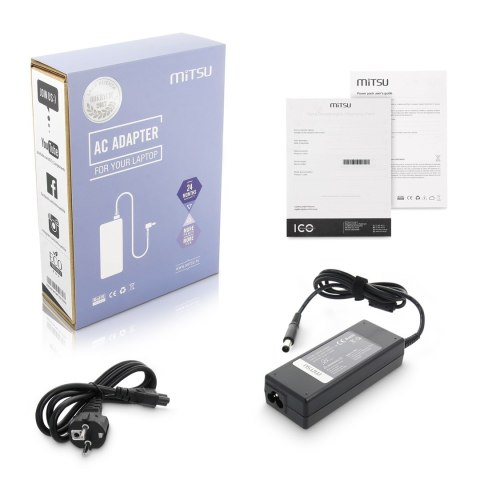 MITSU Ładowarka / zasilacz Mitsu ZM/DEL195462 19.5v 4.62a (7.4x5.0 pin) - dell 90W