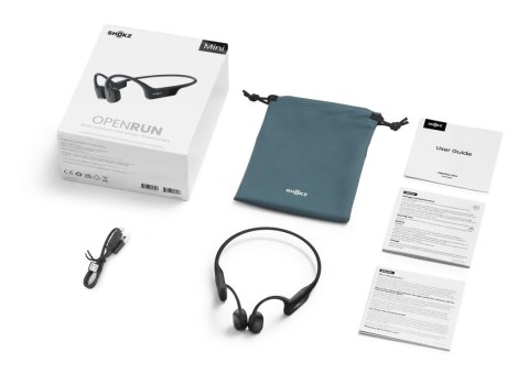 SHOKZ Słuchawki bezprzewodowe kostne Shokz OpenRun Mini czarne