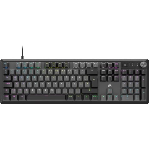 Corsair Corsair K70 CORE RGB klawiatura Gaming USB QWERTY Niemiecki Szary