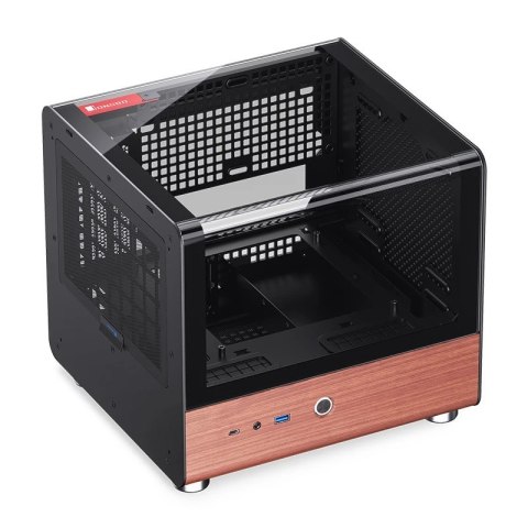 Jonsbo Obudowa PC Jonsbo TK-0, Mini-Tower, Mini-ITX, Tempered Glass, Holz - schwarz