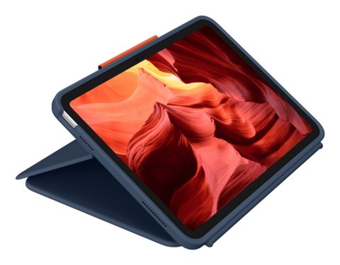 Logitech Logitech Rugged Combo 4 Touch QWERTZ Niemiecki Smart Connector Niebieski