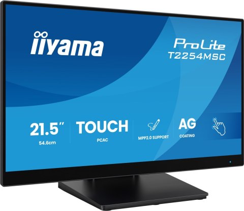 IIYAMA Monitor iiyama T2254MSC-B2AG 21,5" Optical Bonded PCAP 10P Touch Anti Glare MPP2.0 aktywny rysik obsługiwany 1920x1080