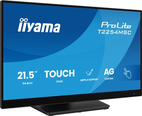 IIYAMA Monitor iiyama T2254MSC-B2AG 21,5" Optical Bonded PCAP 10P Touch Anti Glare MPP2.0 aktywny rysik obsługiwany 1920x1080