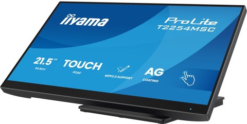 IIYAMA Monitor iiyama T2254MSC-B2AG 21,5" Optical Bonded PCAP 10P Touch Anti Glare MPP2.0 aktywny rysik obsługiwany 1920x1080