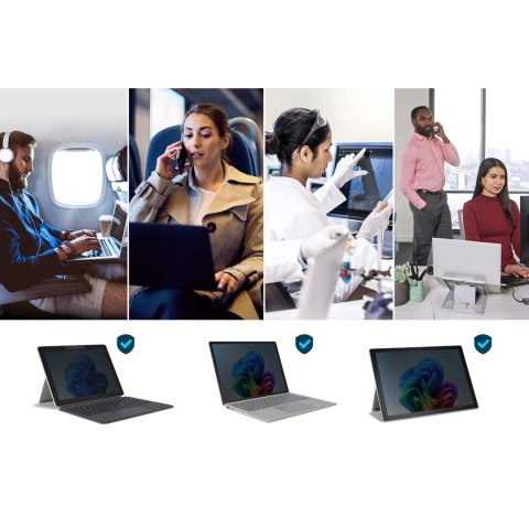 Kensington Kensington Filtr prywatyzujący do Surface Laptop Go 1/2/3, zaciemniający z 2 boków, zakładany