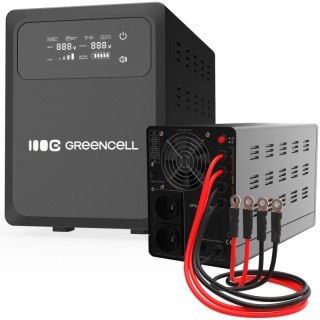 Green Cell Zasilacz awaryjny UPS AVR PowerCore 1000W/1500VA 12VDC