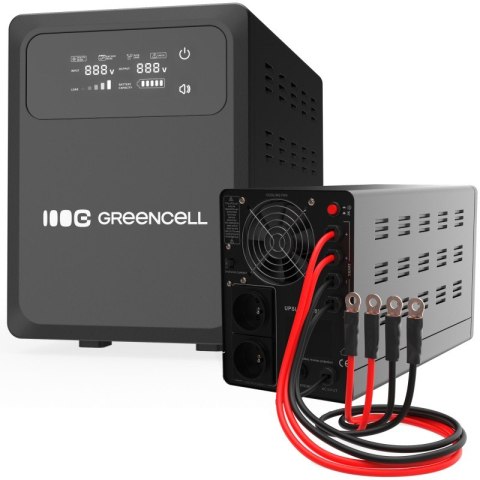 Green Cell Zasilacz awaryjny UPS AVR PowerCore 1200W/2000VA 24VDC