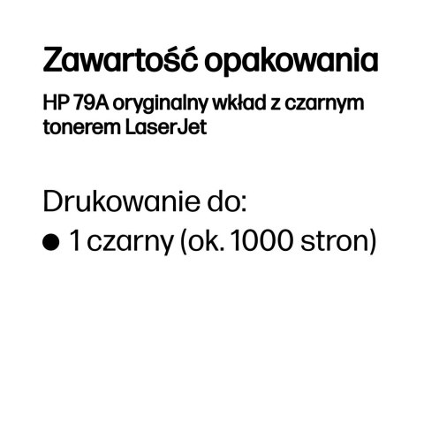 Hewlett-Packard HP 79A oryginalny wkład z czarnym tonerem LaserJet