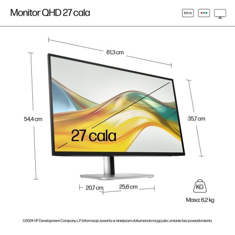 Hewlett-Packard HP S5 PRO 527PQ 27 QHD (2560x1440) FHD IPS 350n 5ms DP HDMI USB-B HAS 3/3/0
