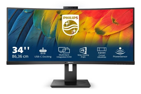 Philips Philips 5000 series 34B1U5600CH/00 LED display 86,4 cm (34") 3440 x 1440 px Wide Quad HD LCD Czarny