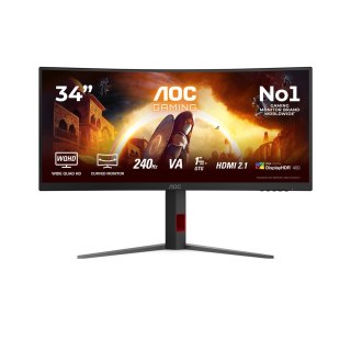 AOC MONITOR AOC LED 34" CU34G4Z Fast VA WQHD 240Hz