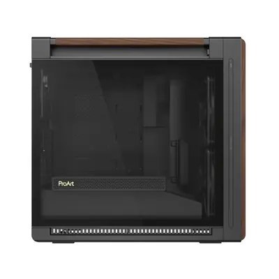 ASUS ASUS ProArt PA602 Wood Edition Modern Black - Tempered Glass Panel Midi Tower Czarny, Drewno