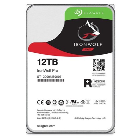 Seagate Dysk HDD Seagate IronWolf Pro (12 TB; 256MB; 3.5"; SATA)