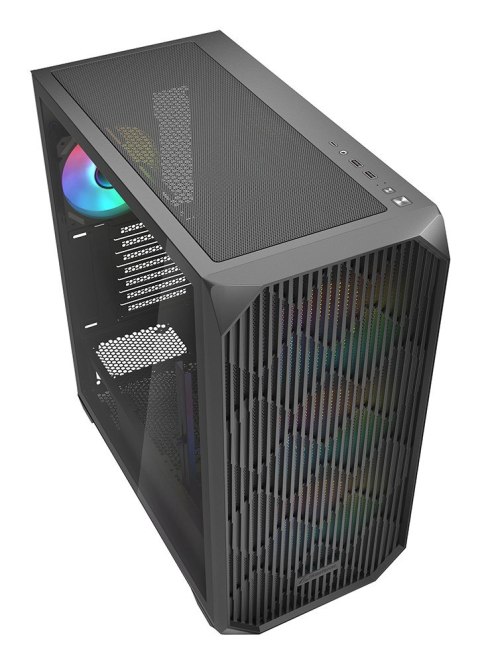 Sharkoon Obudowa komputerowa Sharkoon AK3 RGB Czarne Szkło Hartowane