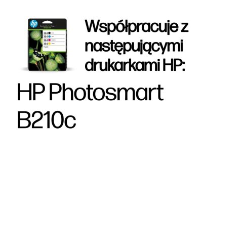 Hewlett-Packard HP 364 zestaw 4 oryginalnych wkładów atramentowych: czarny/błękitny/purpurowy/żółty