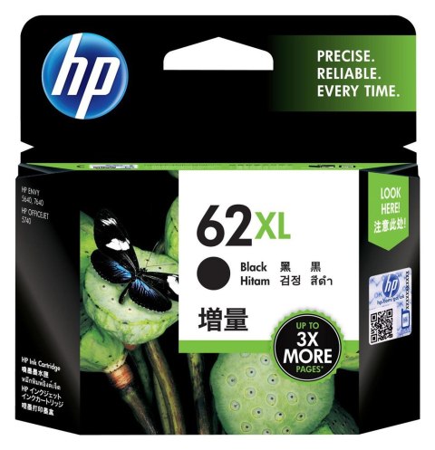 Hewlett-Packard Tusz HP czarny HP 62XL, HP62XL=C2P05A, 600 str.