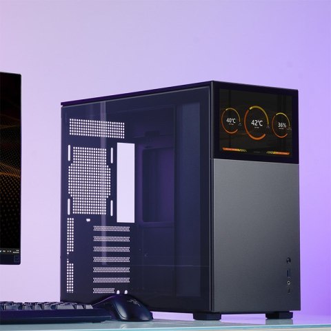 Jonsbo Obudowa Jonsbo D41 Screen ATX, Szkło Hartowane - czarna