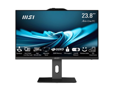 MSI MSI AIO PRO AP242P 14M-649XEU i5-14400 23,8" IPS LED FHD Non-Touch Anti-Glare 16GB SSD512GB M.2 AX211 WiFi 6E NoOS Black