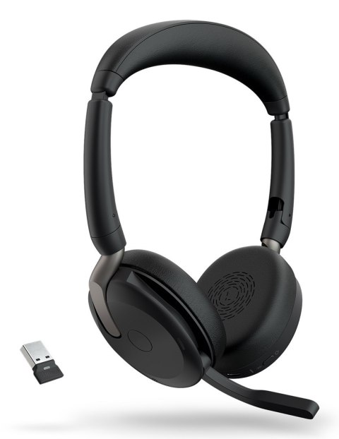Jabra Jabra Evolve2 65 Flex Zestaw słuchawkowy Przewodowy i Bezprzewodowy Opaska na głowę Biuro/centrum telefoniczne Bluetooth Czarny