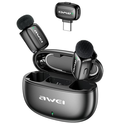 AWEI Mikrofon krawatowy MK5 Duo Ai-Voice czarny