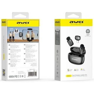 AWEI Mikrofon krawatowy MK5 Duo Ai-Voice czarny
