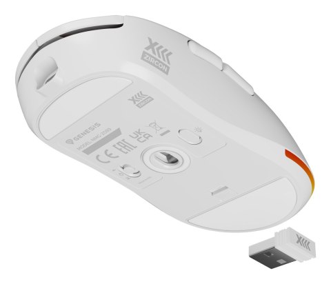 GENESIS GENESIS Zircon XIII myszka Gaming Oburęczny RF Wireless + USB Type-C Optyczny 26000 DPI
