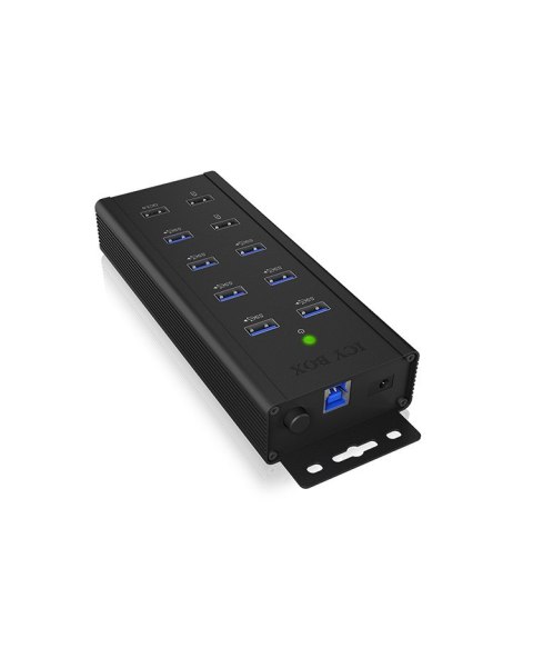 RAIDSONIC ICY BOX IB-HUB1703-QC3 USB 3.2 Gen 1 (3.1 Gen 1) Type-B 5000 Mbit/s Czarny