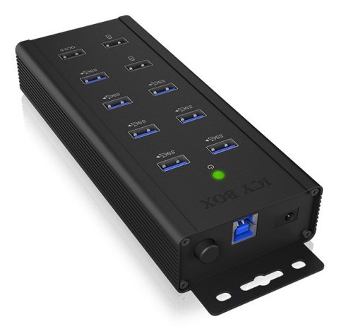 RAIDSONIC ICY BOX IB-HUB1703-QC3 USB 3.2 Gen 1 (3.1 Gen 1) Type-B 5000 Mbit/s Czarny