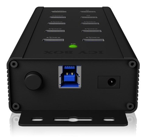RAIDSONIC ICY BOX IB-HUB1703-QC3 USB 3.2 Gen 1 (3.1 Gen 1) Type-B 5000 Mbit/s Czarny