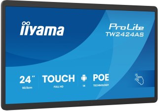 IIYAMA Iiyama TW2424AS-B3P signage display Interaktywny płaski panel 60,5 cm (23.8") Wi-Fi 450 cd/m2 Full HD Czarny Ekran dotykowy Proc