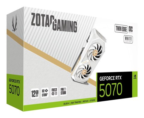 ZOTAC Karta graficzna ZOTAC GAMING GeForce RTX 5070 Twin Edge OC WHITE ED 12GB GDDR7