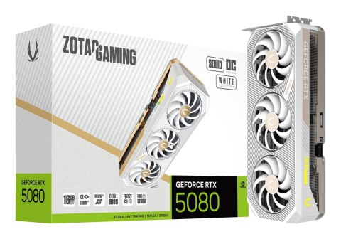 ZOTAC Karta graficzna ZOTAC GAMING GeForce RTX 5080 SOLID OC 16GB White