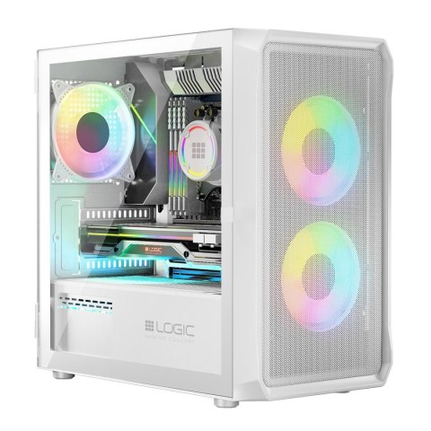 LOGIC PORTOS ARGB MINI USB 3.0 BIAŁA OBUDOWA KOMPUTEROWA LOGIC CONCEPT