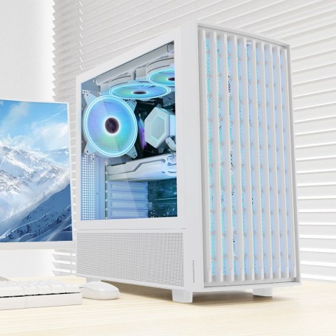 MODECOM BREEZE USB 3.0x2 USB-Cx1 ARGB BIAŁA OBUDOWA KOMPUTEROWA MODECOM