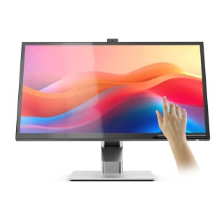 No name ALOGIC Clarity Fold Touch monitor komputerowy 68,6 cm (27") 3840 x 2160 px 4K Ultra HD Ekran dotykowy Czarny, Srebrny
