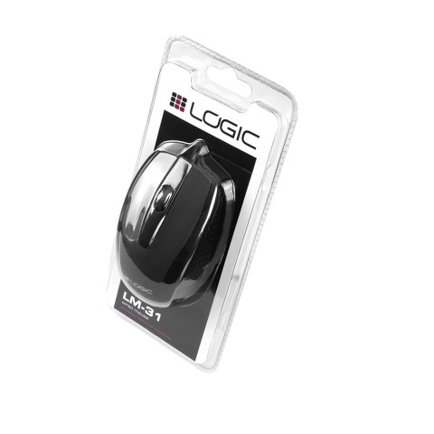 LOGIC LM-31 PRZEWODOWA MYSZ OPTYCZNA BLACK LOGIC CONCEPT