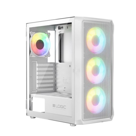 LOGIC PORTOS ARGB MIDI USB 3.0 BIAŁA OBUDOWA KOMPUTEROWA LOGIC CONCEPT