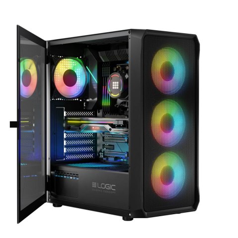 LOGIC PORTOS ARGB MIDI USB 3.0 CZARNA OBUDOWA KOMPUTEROWA LOGIC CONCEPT