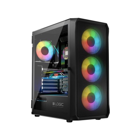LOGIC PORTOS ARGB MIDI USB 3.0 CZARNA OBUDOWA KOMPUTEROWA LOGIC CONCEPT
