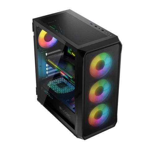 LOGIC PORTOS ARGB MIDI USB 3.0 CZARNA OBUDOWA KOMPUTEROWA LOGIC CONCEPT