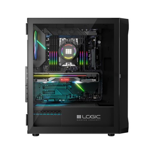 LOGIC PORTOS ARGB MIDI USB 3.0 CZARNA OBUDOWA KOMPUTEROWA LOGIC CONCEPT