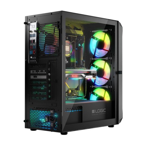 LOGIC PORTOS ARGB MIDI USB 3.0 CZARNA OBUDOWA KOMPUTEROWA LOGIC CONCEPT