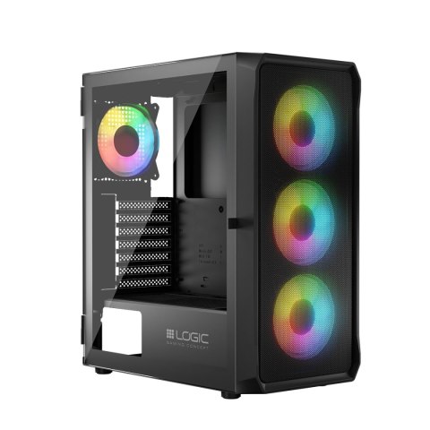 LOGIC PORTOS ARGB MIDI USB 3.0 CZARNA OBUDOWA KOMPUTEROWA LOGIC CONCEPT