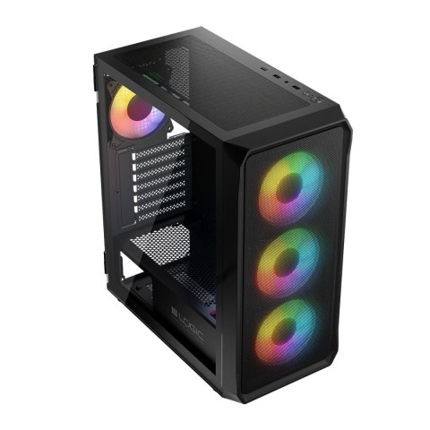 LOGIC PORTOS ARGB MIDI USB 3.0 CZARNA OBUDOWA KOMPUTEROWA LOGIC CONCEPT