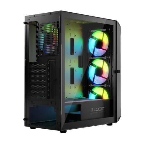 LOGIC PORTOS ARGB MIDI USB 3.0 CZARNA OBUDOWA KOMPUTEROWA LOGIC CONCEPT