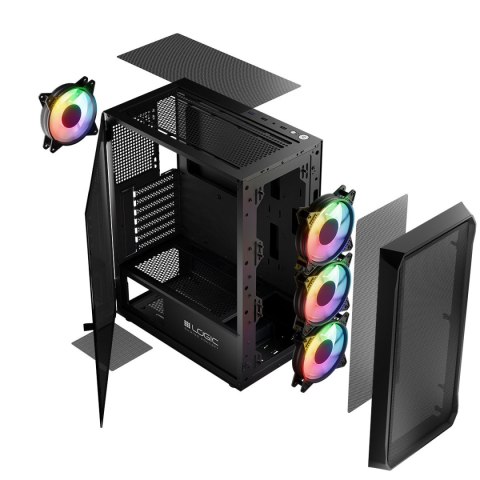 LOGIC PORTOS ARGB MIDI USB 3.0 CZARNA OBUDOWA KOMPUTEROWA LOGIC CONCEPT