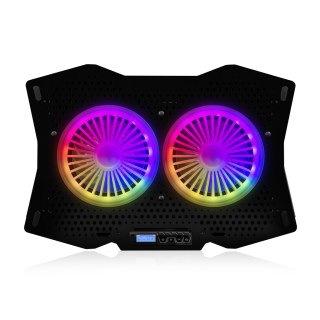 MODECOM CF18 RGB SILENT FAN CZARNA PODSTAWKA CHŁODZĄCA POD LAPTOPA MODECOM